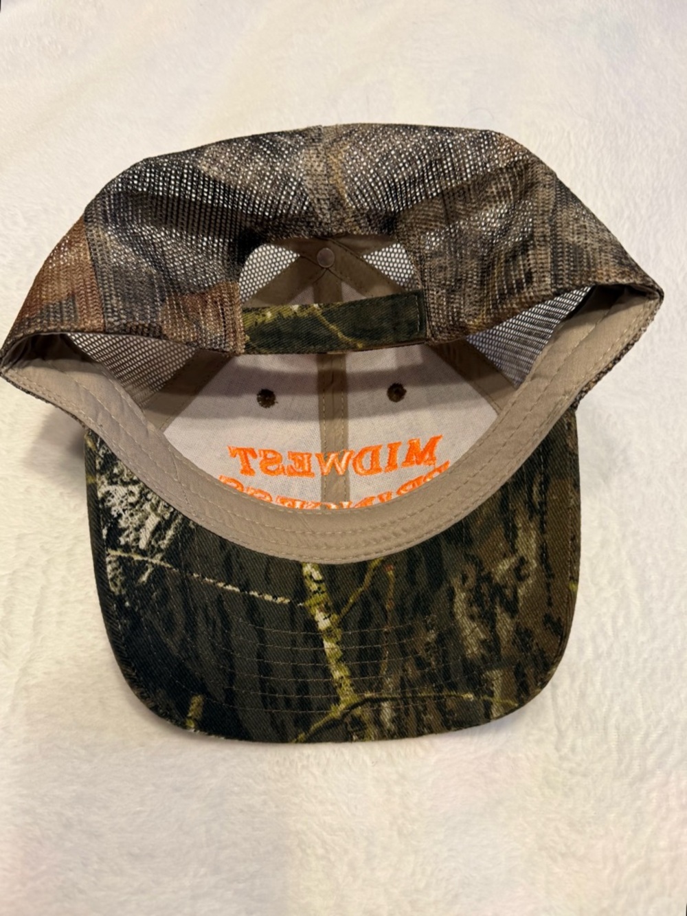 Midwest Princess Camo Trucker Hat - Orange Embroidery NWT - Picture 2 of 7